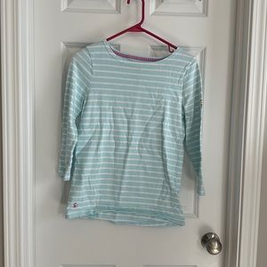 Blue and white yacht club top